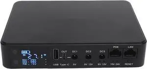 UPS Power Supply 18000mAh UPS Battery Backup for Security Cameras Router Fingerprint Scanner Portable Uninterruptible Power Supply for Home Office (US Plug)