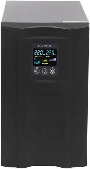 Uninterruptible Power Supply, 2KVA UPS Backup System Stable for Switch Router Server (US Plug 85145V 110V Output)