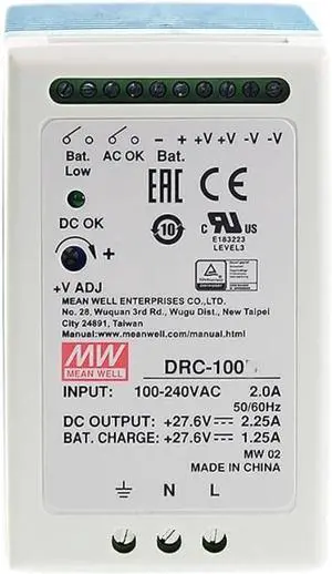 Mean Well DRC Switching Power Supply DRC-100B 100W