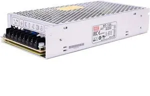 Mean Well RT 125W 5V 12A Switching Power Supply AC-DC Triple Output Closed Type RT-125B-5 Power Supply Driver Converter Transformer with LED Power Indicator, Adj Output