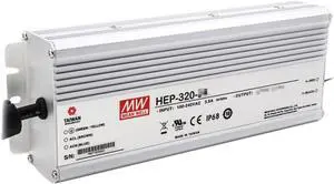 Mean Well HEP 320W 6.7A LED Driver HEP-320-48A AC-DC Single Output Industrial Switching Power Supply Converter Transformer with IP65 PFC Output Current and Voltage Adjustable