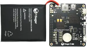 Pisugar 3 Plus Portable 5000 mAh UPS Lithium Battery Power Module Platform for Every Raspberry Pi 3B/3B+/4B Model Accessories handhold(Not Include Raspberry Pi)