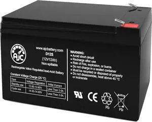 AJC Battery Compatible with CyberPower SmartApp PR1000LCD 12V 12Ah UPS Battery