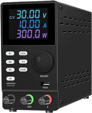SPPS3010D Adjustable Switching Power Supply Mobile Phone Notebook Repair Power Supply Storage Setting 24V Output(Size:SPPS3010D Black110V)