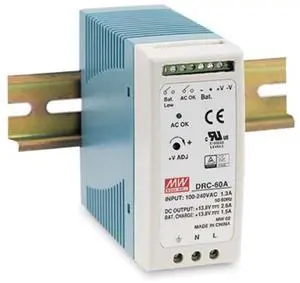 DRC-60B DIN Rail Switching Power Supply 27.6 Volts 1.4/0.75 Amps 60 Watts