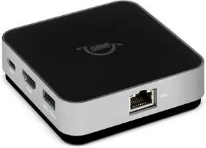 OWC USB-C Travel Dock E, 6 Port, Bus-Powered, USB Type-C 100W Pass Through, one 4K Display, (2) USB 3.2 Type-A, HDMI, SD Card, Gigabit Ethernet, Compatible with Thunderbolt Devices