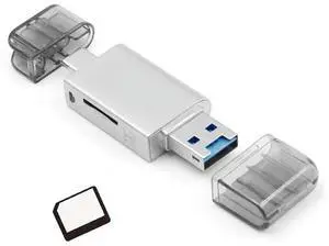 Nano Memory Card & TF SD Card To USB C & USB 2.0 Card Reader Adapter Plug & Play Nano Memory Card & TF SD Card To USB C & USB 2.0 Card Reader Adapter Plug & Play