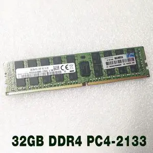 1 Pcs 728629-B21 752370-091 Server Memory Fast Ship 32GB DDR4 2133 2RX4 PC4-2133