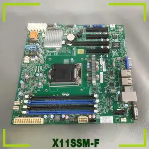 For Server Motherboard E3-1200 v6/v5 7th/6th Gen. Core i3 Series 8 SATA3 (6Gbps) IPMI 2.0 LGA1151 X11SSM-F