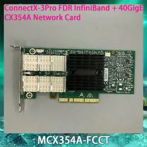 MCX354A-FCCT NIC For Mellanox ConnectX-3Pro FDR InfiniBand + 40GigE VPI CX354A PCI-Ex8 Dual Port Network Card