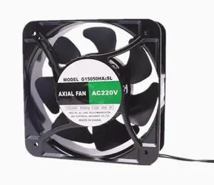 G15050HA2BL AC220V 50/60HZ 38W 150 * 150 * 50mm Two Wires Cooling Fan
