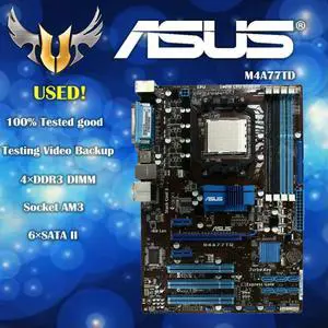 For M4A77TD  Desktop Motherboard 770 Socket AM3 DDR3 16GB SATA II USB2.0