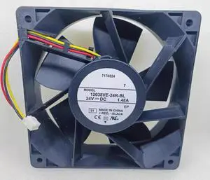 12038VE-24R-BL DC 24V 1.48A 120x120x38mm 3-Wire Server Cooling Fan