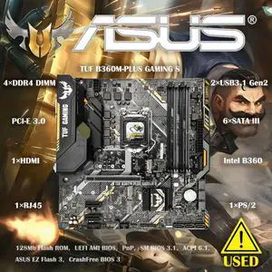 B360M-PLUS GAMING S Motherboard A1151 B360 Chipset DIMM DDR4 Support i7 8700 8700K 8500 CPU