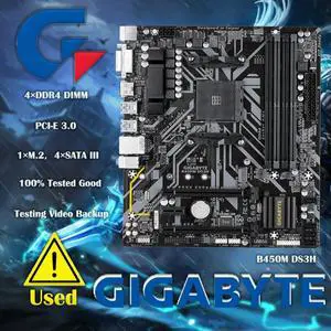 GA-B450M DS3H For AM4 Ryzen 3/5/7/9 1th.2th.3th.Athlon USB3.1 HDMI M.2 B450 Micro-ATX Desktop PC  Motherboard