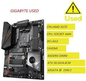 GA X570 PRO Computer USB3.0 M.2 Nvme SSD Motherboard AM4 DDR4 X570 Desktop Mainboard
