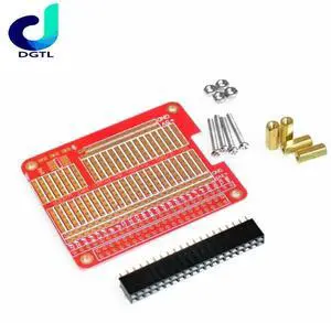 DIY Proto HAT Shield for for Raspberry Pi 2 Model B / B+ / A+ ( Red) DIY Proto HAT Shield for for Raspberry Pi 2 Model B / B+ / A+ ( Red)