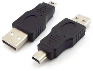 5pcs USB 2.0 A Male To Mini USB 5 Pin Male Plug Adapter Connector Converter for PC Laptop Data Transmission L1