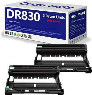 Ennovor Compatible DR830 Drum 2 Pack Replacement for Brother DR830xl DR-830 Drum Unit use with DCP-L2640DW HL-L2460DW HL-L2405W HL-L2480DW MFC-L2820DW MFC-L2807DW HL-L2400D HL-L2865DW Printer