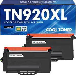 TN920 TN920XL Toner Cartridge Compatible for Brother TN920XL TN920 TN920XXL Toner for Brother HL-L6210DW HL-L6210DWT HL-L5210DW HL-L5210DN HL-L5210DWT Printer Black High Yield with Chip 2-Pack