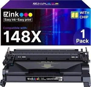E-Z Ink 148X 148A Compatible Toner Cartridges Replacement for HP 148X W1480X 148A W1480A Toner (with Chip) to Use with HP Pro MFP 4101fdn 4101fdw 4001dn 4001n Printer (Black, 1 Pack)