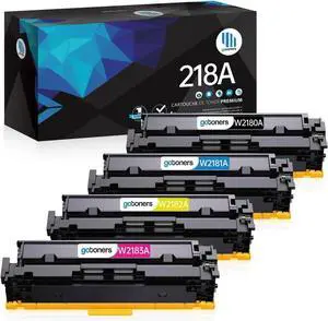 218A Toner Cartridge (with Chip) Compatible with HP W2180A 218X W2180X Work with HP Color Pro 3301fdw 3201dw 3301cdw 3301sdw 4 Pack (Black, Cyan, Magenta, Yellow)