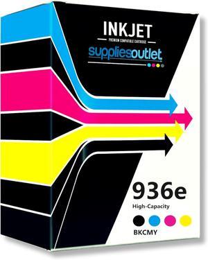 High Capacity 936 936e 936xl 936 XL Compatible Ink Cartridge Combo Pack Replacement for HP Pro 9110b 9125e 9135e 9128e 9130b 9122e Wide Format 9730e Printer