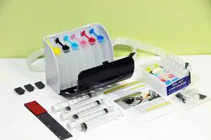 INKXPRO Empty CISS Refill Cartridge Kit Works with Artisan 1430 Stylus Photo 1400 Printers (Empty CISS System)