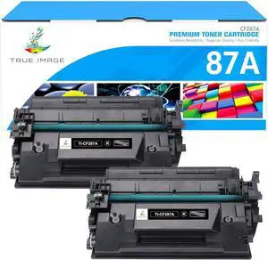 TRUE IMAGE Compatible 87A Toner Cartridge Replacement for HP 87A 87X CF287A CF287X for HP Laserjet Enterprise M501dn M506dn M506n M506x, MFP M527dn M527f Printer Ink (Black, 2-Pack)