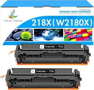 218X W2180X W2180A Black Toner Cartridges 2 Pack High Yield Set Compatible Replacement for HP 218X 218A Color Pro MFP 3301fdw 3301cdw 3201dw 3301sdw Printer W2180A W2180X Ink (Black)