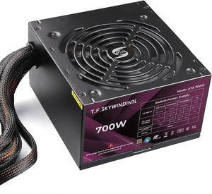 700W Power Supply Gold,Standard ATX Form Factor,Full Voltage 110-230V,12V Active PFC Reliable Performance Energy-Efficient with 125mm Ultra-Quiet FDB Fan for Desktop Gaming PC Server