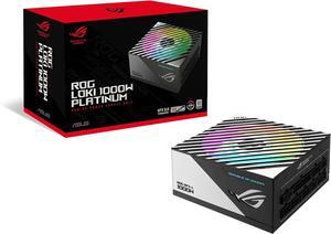 Asus 1000W ROG Loki SFX-L Platinum PSU, Small Form Factor, Fully Modular, 80+ Platinum, 0dB Fan Button, RGB, ATX-to- SFX Bracket, 10 Year Warranty