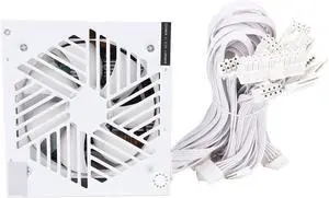 Zopsc 700W ATX Power Supply, 24Pin Desktop Computer PSU Active Power Supply Unit with 120mm Cooling Fan, 6 Serial ATA, White