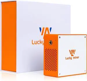 Litecoin, Dogecoin Miner Lucky Miner LG07 Scrypt Algorithm ASIC Miner 11MH/S 2.4GHz WiFi or Hotspot Quiet Include PSU, Crypto Mining Machine for Home UseOrange