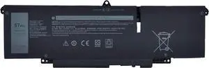 WW8N8 Laptop Battery Replacement for DELL Latitude 7340 7350 7440 7450 7640 7650 Series Notebook 66DWX 0HYH8 FH97R 0CTJJ6 3ICP6/65/78 [11.4V 57Wh]