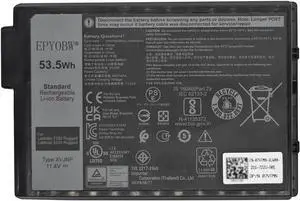 XVJNP Laptop Battery 53.5Wh Compatible with Dell Latitude 7330 5430 Rugged Extreme/Pro Rugged 13 RA13250 14 RB14250 / P148G P149G Series 6JRCP 06JRCP M0TN3 0M0TN3 KD1CT 451-BCWQ