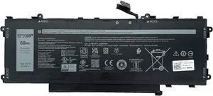 GT6TK Laptop Battery 60Wh 5065mAh 3-Cell 11.55V Compatible with Dell Latitude 9440 2-in-1 / Latitude 9450 2-in-1 Series 0MWK05 MWK05 0K2CPY K2CPY