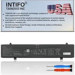 90Wh C41N2109 Laptop Battery Compatible with ASUS ROG Flow X16 GV601RE-M5057X NR2203RM GV601RM GV601RW-M5110X NR2203RW GV601VI GV601VU Strix G614JI G614JU G634JY R3U1 2022 Zephyrus G16 GU604VZ