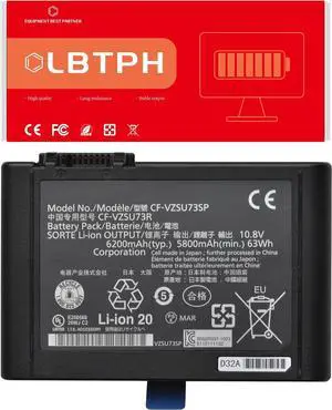 CF-VZSU73U CF-VZSU73R CF-VZSU73SP 63Wh 5800mAh 10.8V Laptop Battery Replacement for Panasonic Toughbook CF-D1 Mk1 Mk2 Series
