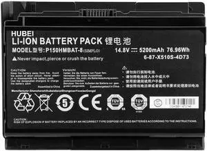 P150HMBAT-8 X510S 6-87-X510S-4D71 6-87-X510S-4D72 6-87-X510S-4D73 6-87-X510S-4D74 6-87-X510S-4J71 6-87-X510S-4J72 Laptop Battery Replacement for CLevo P150SM P150HM Sager NP8268-S (14.8V 76.96Wh)