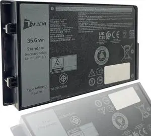 6WVHD 35.6Wh Battery Replacement for Dell T06H001 T06H Series Latitude 7230 Rugged Extreme Tablet Series 7.6V 4457