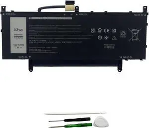 N7HT0 Laptop Battery Replacement for Dell Latitude 9510 9520 Latitude 9520 2-in-1 P94F P95F P95F001 P94F001 TVKGH V5K68 N2NLL 08NFC7 N2NLL N7HTO 0PKW00