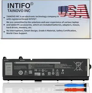 93Wh X9FTM Laptop Battery Compatible with Dell Precision 7670 7680 Precision 7770 7780 Series Notebook 05JMD8 5JMD8 0965V4 965V4 RCVVT 0NWDC0 NWDC0 0X26RT X26RT [11.55V 7650mAh 6-Cell]