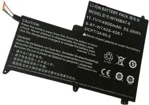 11.1V 53.28Wh 4800mAh W740BAT-6 Replacement Laptop Battery for Clevo Schenker W740S S413 W740SU 3ICP7/34/95-2 6-87-W740S-42E