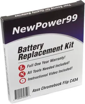 NP99sp NewPower99 Battery Replacement Kit Compatible with Asus Flip C434 with Tools, Video Instructions, Long Life Battery
