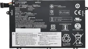 L17M3P51 Laptop Battery 45Wh Compatible with Lenovo ThinkPad E480 E485 E490 E495 E580 E585 E590 E595 / ThinkPad E14 1st Gen (2019) / E41-50 Series L17C3P51 L17M3P52 L17L3P51 01AV448 01AV447