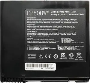 A42-G74 Laptop Battery 74Wh 5200mAh 8-Cells 14.4V Compatible with Asus G74 G74J G74S G74S-XR1 G74SX G74SX-A1 G74SX-A2 G74SW G74SW-A1 G74SW-A2 G74JH G74JH-A1 Series ICR18650-26F LC42SD128