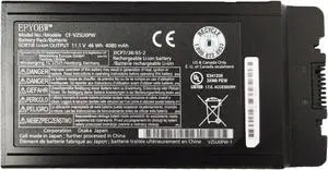 CF-VZSU0PW Laptop Battery 46Wh 4080mAh 11.1V Compatible with Panasonic Toughbook CF-54 CF-54F9001KM CF-54G2999VM CF-54F0961NE 54 Gloved Multi Touch Series CF-VZSU0LW CF-VZSU0PR CF-VZSU0GW