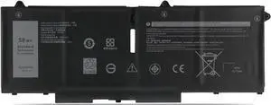 07KRV H4PVC 0H4PVC Y86WG 0Y86WG 08WRCR 078FWY 4FVJG O7KRV Laptop Battery Replacement for Dell Latitude 5430 5530 Precision 3570 P104F005 P104F006 P137G004 P137G005 P137G006 FR03XL Series(15.2V 58Wh)