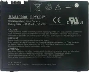 BA840000 Laptop Battery 30.4Wh 8000mAh 3.8V Compatible with Getac BA840000 BP-PB63-12/8000 Series BP-PB63-12/8000